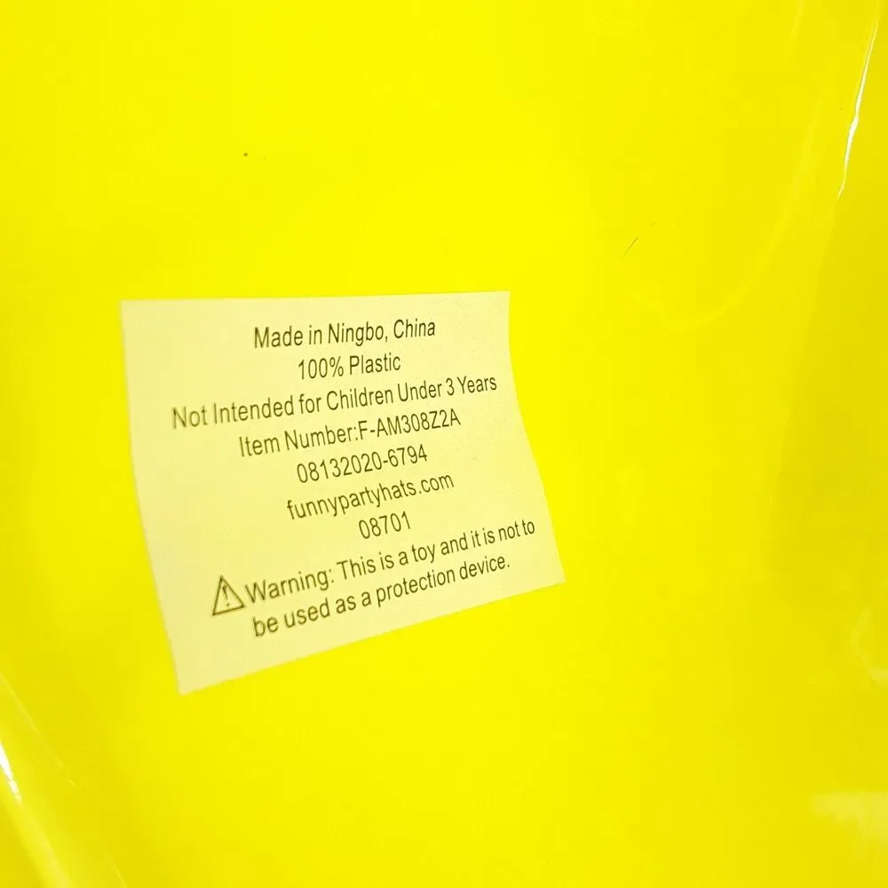 Child Sized, 24 Pack Party Hats, Construction Worker, Yellow Plastic, Kids Toys